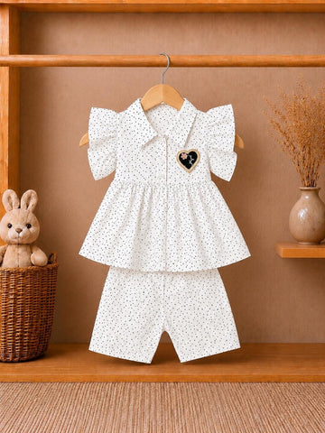 Sand Beige Girls Tunic Dress & Shorts Co-Ord Set Summers