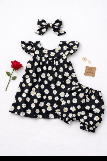 Sunflower Look Style With Shorts and Hairband