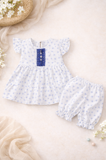 Cotton Frock With Nekar