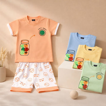 Kids Happy Smile Summer T-Shirt & Shorts Set