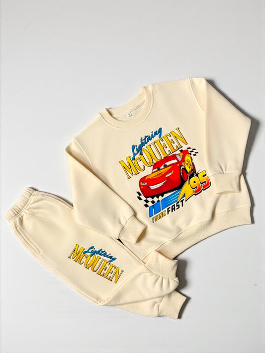 "Mc Queen" Printed Sweatshirt & Trouser Set – Winter Suit