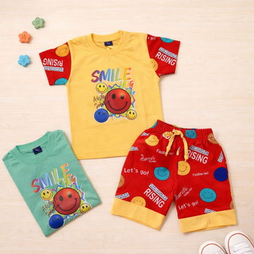 Always Smile" Kids' 2-Piece Summer Set