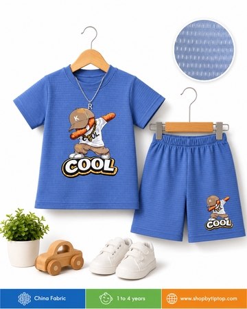 Boys Cool Cartoon T-Shirt & Shorts Set | Soft Breathable China Fabric