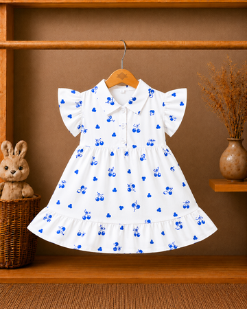 Cotton lawn Stylish Printed Girls Frock