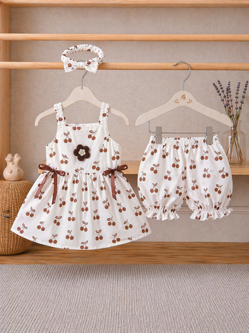 Cotton lawn Stylish Striped Top with Matching Shorts And Bow Hair Band
