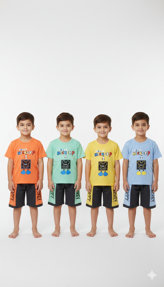 Kids' Mickey Mouse Inspired 2-Piece Summer Set