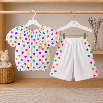 Little Princess Hearts Summer Outfit Set