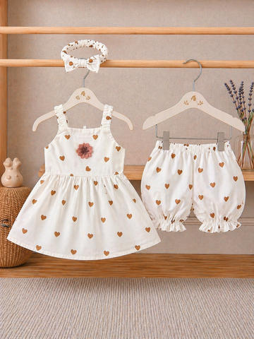 Cotton lawn Stylish Striped Top with Matching Shorts And Bow Hair Band