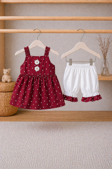 Cotton lawn Stylish Striped Top with Matching Shorts And Bow Hair Band (18)