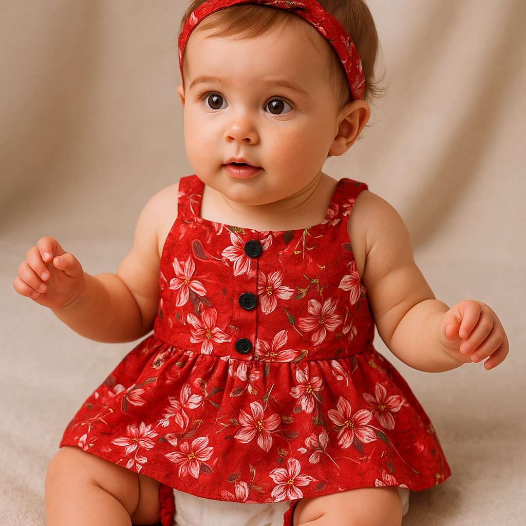 Cotton Frocks and shorts With Hairband