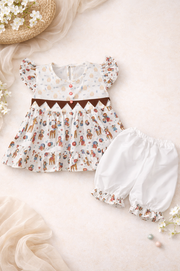Cotton Frock With Nekar