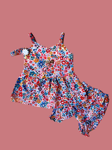 Cotton Lawn Frocks and shorts With Hairband