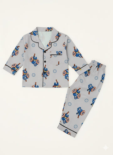 Avenger Print Pajama Set for Kids – Fun Avenger Sleepwear