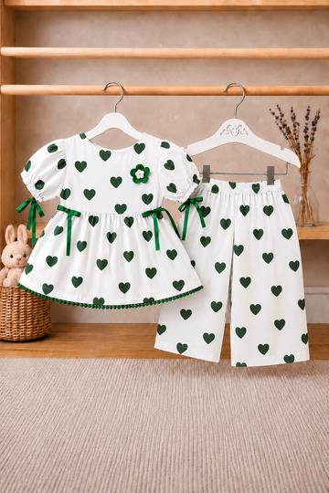 Azadi Cotton Little Miss Pakistan – Daisy Darling Azadi Set With Flapper And hairband 🌼
