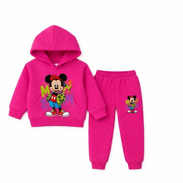 Kids' Minnie Mouse "Lucy" Graphic 2-Piece Fleece Hoodie Set – Pink