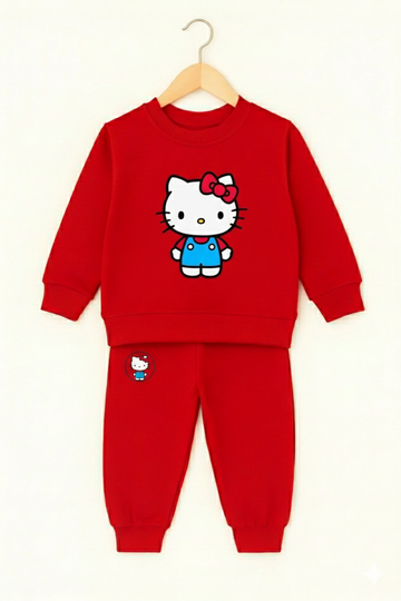 Kids' Cozy 'SAFARI!' Print Two-Piece Outfit | Warm Giraffe & Hippo Fleece Set