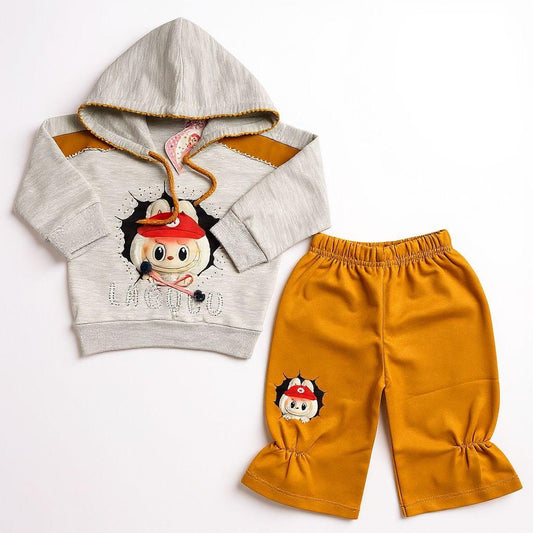 French Terry Girls Suit Brown Lubabo