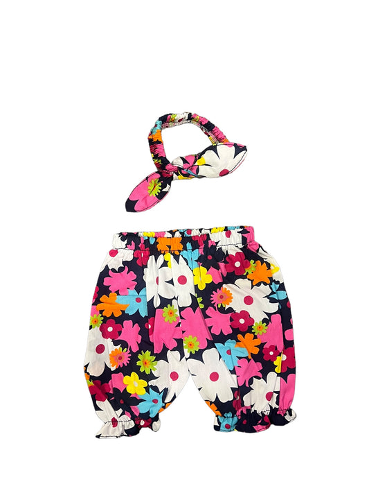 Cotton Frocks with hair bands and shorts