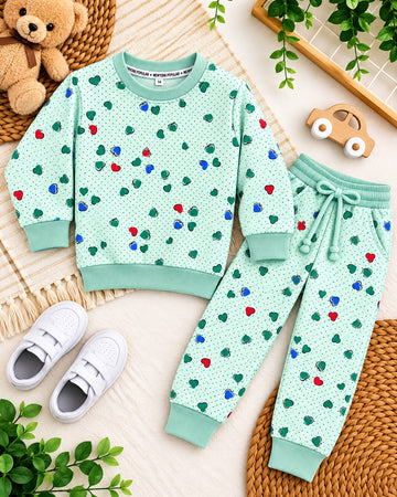 Light Green Fleece Rainbow Heart Trackset | Cheerful Hearts Kids Premium Fleece