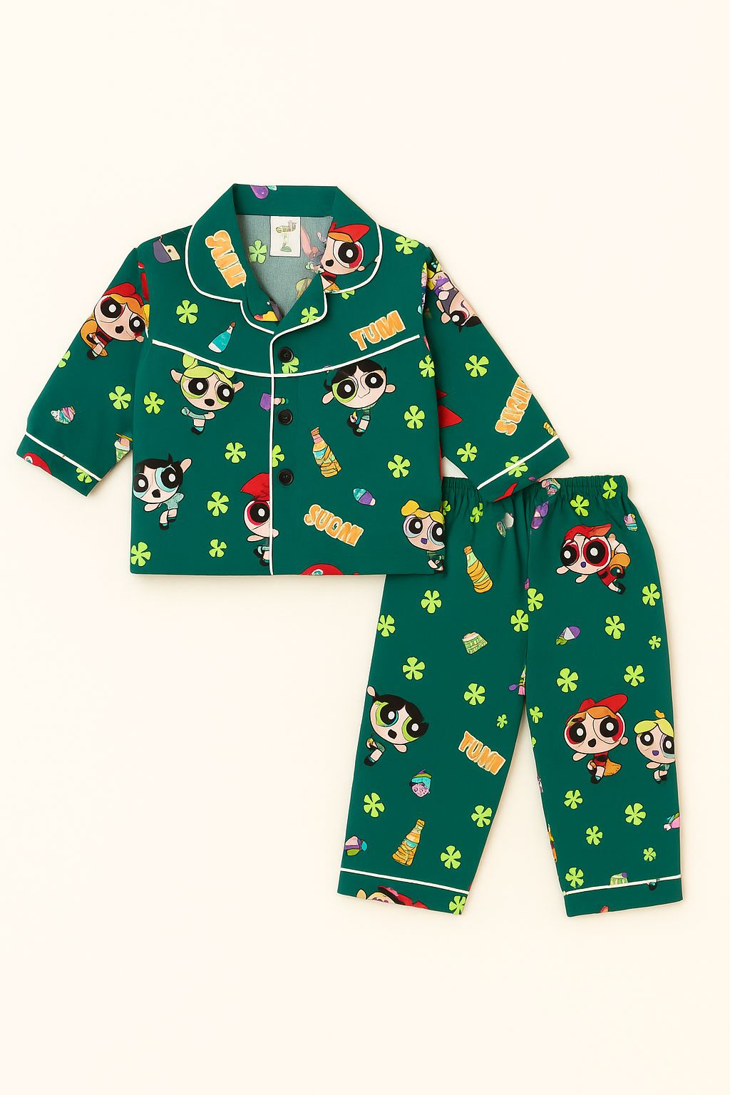 Powerpuff Girls Pajama Set – Kids Cartoon Sleepwear