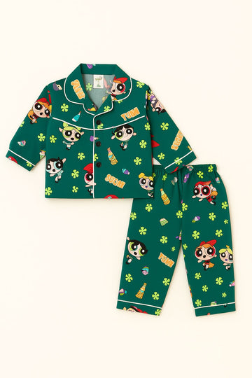 Powerpuff Girls Pajama Set – Kids Cartoon Sleepwear