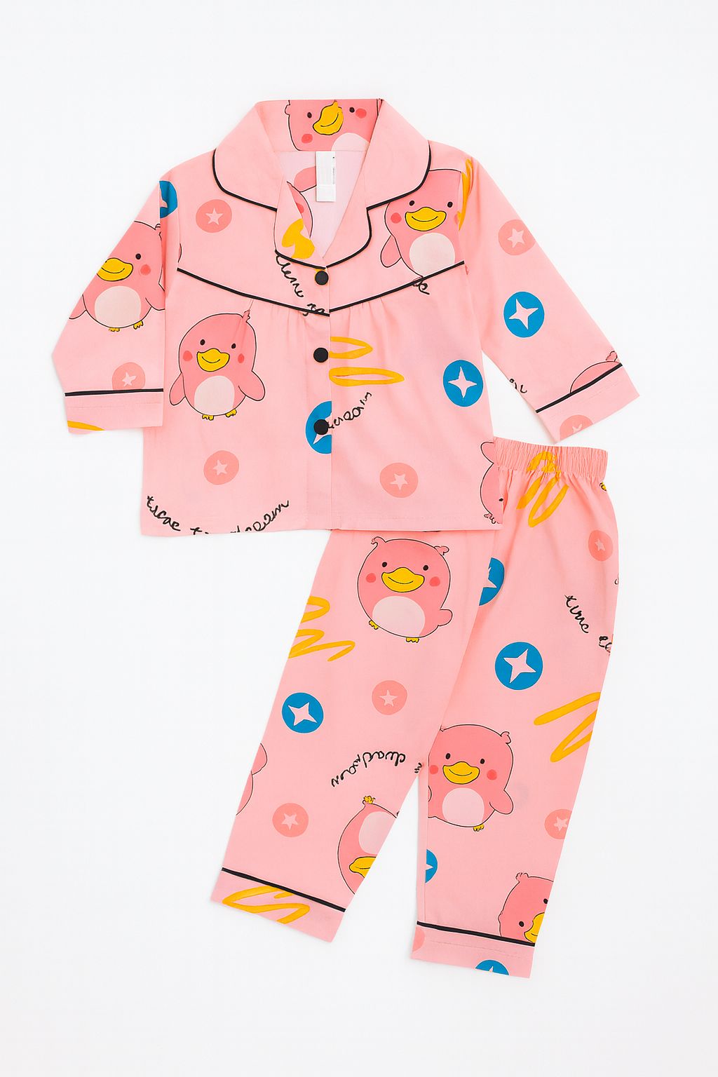 Little Girl Penguin Pajamas – Soft Cotton Nightwear Set